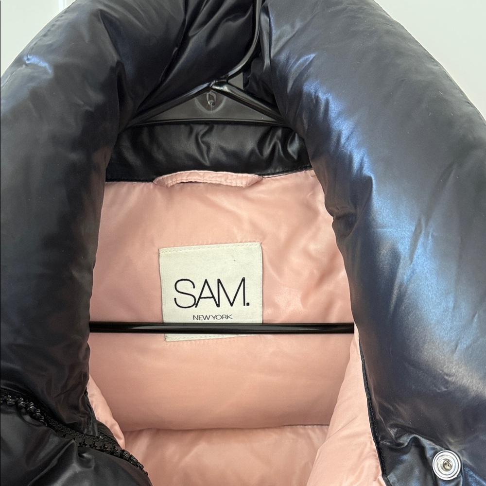 SAM. Shiny Black Down Jacket - Picture 3 of 5